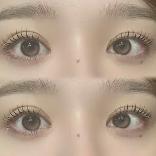 マツエク・マツパ 韓国風艶髪カラー× 束感まつ毛🎀美雨のマツエク・マツパデザイン
