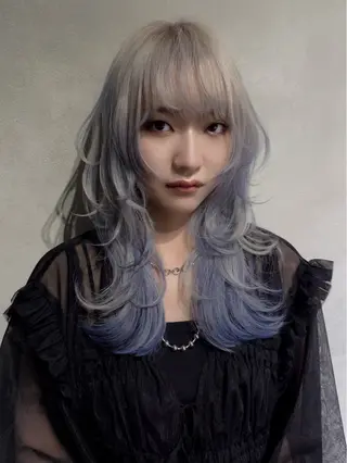 セミロング レイヤー/ハイトーン 🍎森貝洋亮🍎のヘアスタイル