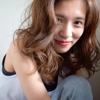 セミロング カラー 上條 航平のヘアスタイル
