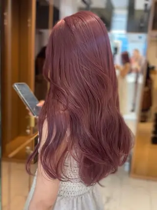 ロング カラー 𝑨𝑲𝑶 🍒/ 盛れる韓国ヘアのヘアスタイル