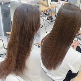ロング 髪質改善✨艶髪カラー 縮毛矯正✨有田仁志のヘアスタイル