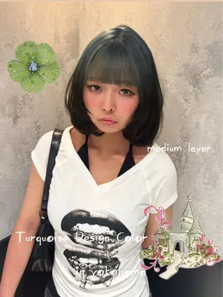 カラー 🎼デザインカラー ヘアメ たま🎀のヘアスタイル