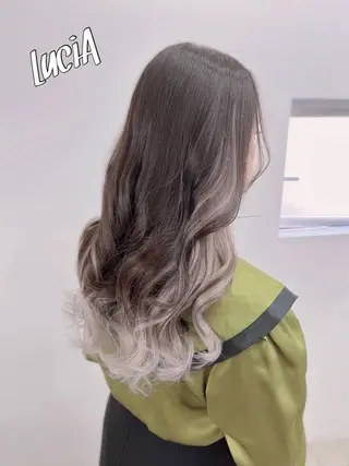 ロング カラー ヘアアレンジ エクステ7:30〜 LuciA\5900のヘアスタイル
