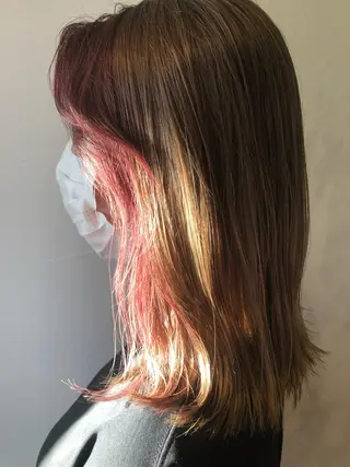 ミディアム カラー ヘアアレンジ LINKIE リンキーのヘアスタイル