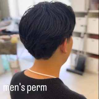 パーマ メンズ 似合わせカット暖色 カラーhiyonaのヘアスタイル