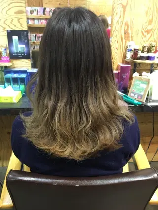 セミロング カラー IwAsh大和駅前店 河野亜里香のヘアスタイル