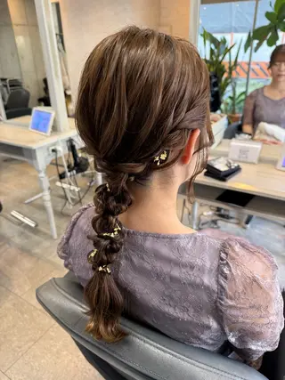 ロング ヘアアレンジ はやしほのか| ヘアセット×カラーのヘアスタイル