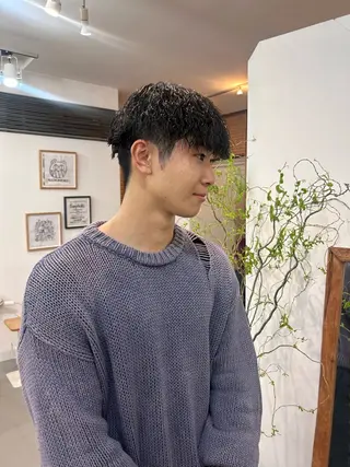 パーマ かがやしづ ⭐️ベージュのヘアスタイル