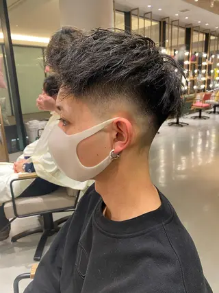 ショート パーマ メンズ unopulir 景山 凌のヘアスタイル