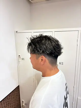 パーマ メンズ 長澤 太陽のヘアスタイル