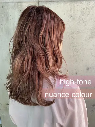 セミロング カラー 舟橋 りんかのヘアスタイル