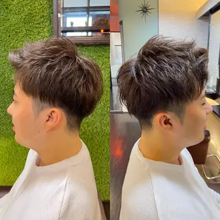 ショート メンズ 飯田 智也のヘアスタイル