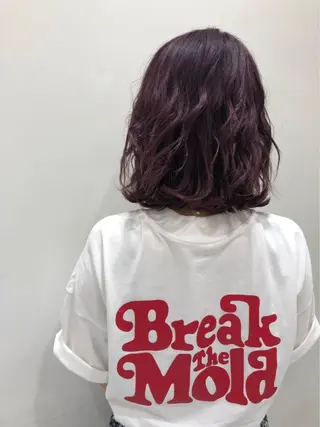 ミディアム カラー 松本 沙良のヘアスタイル