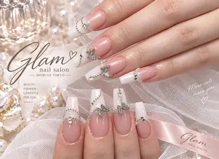 ネイル エツメ💅 長さ出し🎀デザインのネイルデザイン