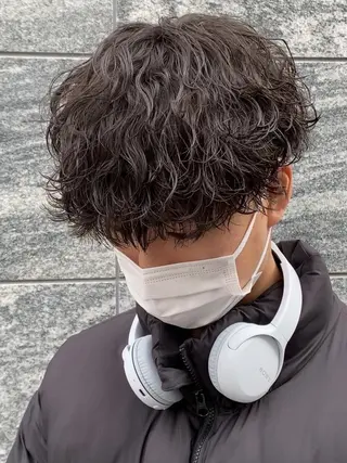 メンズ センターパート マスターかずまのヘアスタイル