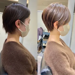 ショート 山嵜 菜織のヘアスタイル