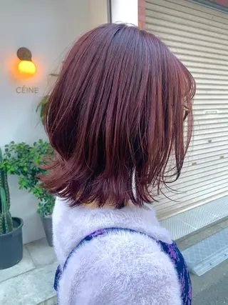 セミロング カラー ヘアアレンジ REONA🪽✨薬院 レイヤーカット🫧のヘアスタイル