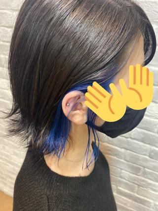 ショート カラー 似合わせ/顔周り 💛Mayuka🧡のヘアスタイル