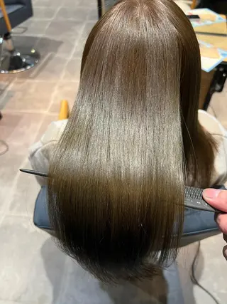 セミロング カラー パーマ ヘアアレンジ 【ヘアケア特化型】 newi天王寺のヘアスタイル