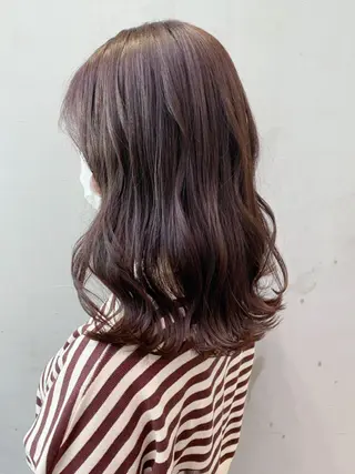 セミロング カラー パーマ ヘアアレンジ ITbyALBUM 中野店のヘアスタイル