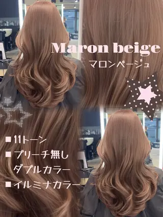 ロング カラー Airi 韓国y2k ハイレイヤーのヘアスタイル
