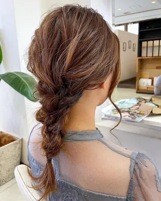 セミロング ヘアアレンジ Hair VERDEのヘアスタイル