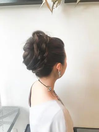 セミロング ヘアアレンジ 木川 愛子のヘアスタイル