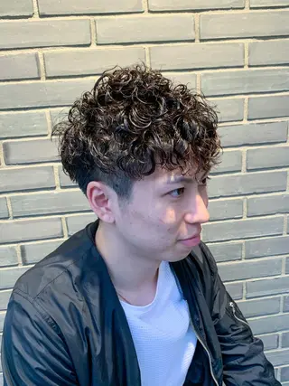ミディアム パーマ メンズ 【川西能勢口駅1分】 木村　翔乃佑のヘアスタイル