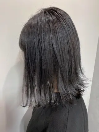 ミディアム カラー ヘアアレンジ 【艶髪×韓国風】 毛流れ職人 RYOのヘアスタイル