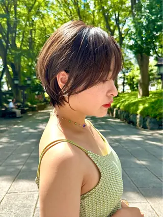 ショート 縮毛矯正/レイヤー taiga🧡のヘアスタイル