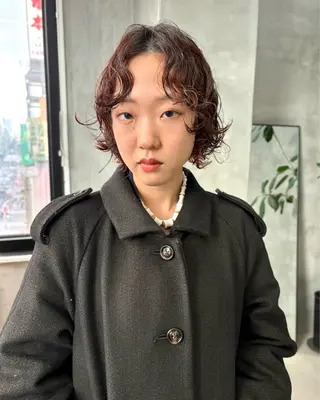 ショート カラー パーマ tetohair 森田浩平のヘアスタイル