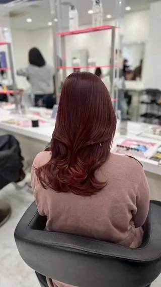 ロング カラー トレンド韓国ヘアー♡ 横浜美容室♡のヘアスタイル