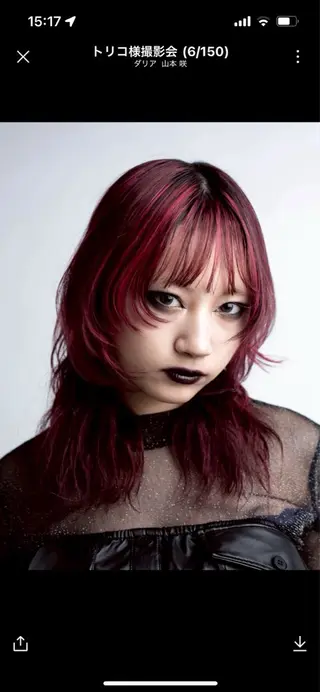 セミロング カラー 髪質改善×ハイトーン レイヤー天神美容室のヘアスタイル