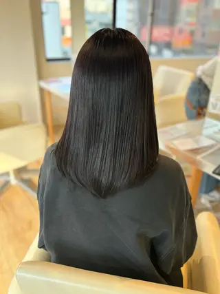ミディアム カラー ヘアアレンジ 【韓国ヘア/透明感 カラー】makotoのヘアスタイル