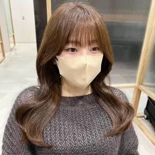 セミロング カラー 外国人対応 佐久間のヘアスタイル