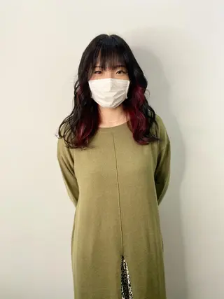 ロング カラー レイヤーカット 赤み消し　店長/大和のヘアスタイル