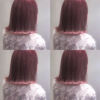 ミディアム カラー パーマ ヘアアレンジ 艶カラー/ケアカラー /韓国ヘア/ヒビキのヘアスタイル