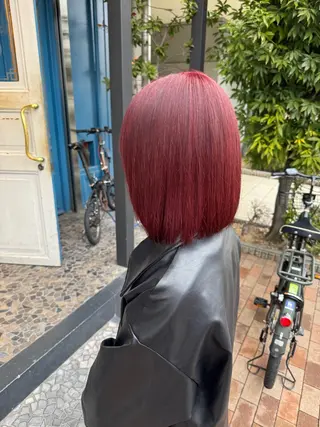 ミディアム カラー 美髪矯正 KASUMIのヘアスタイル