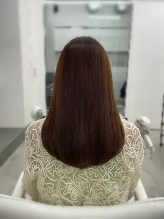 ミディアム 髪質改善×ブリーチ なしカラー/桃愛のヘアスタイル
