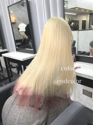 ロング カラー エクステ🩵ブリーチ 韓国ヘア🩵KAEのヘアスタイル