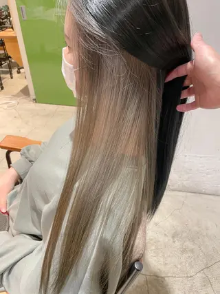 ロング 髪質改善韓国レイヤー カット内田智大のヘアスタイル
