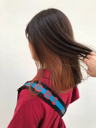 ミディアム カラー 透明感カラー/ボブ あんまみゆのヘアスタイル