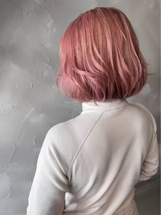 ショート カラー Kayo🐬 /ピンク系カラー🎀のヘアスタイル