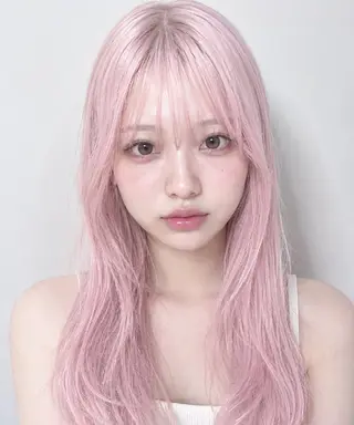 セミロング 韓国風/ハイトーン sherryのヘアスタイル