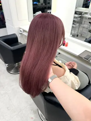 ロング カラー NANO／ ブリーチ×レイヤーのヘアスタイル