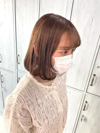 セミロング カラー 町田ブリーチ特化 MANATOのヘアスタイル