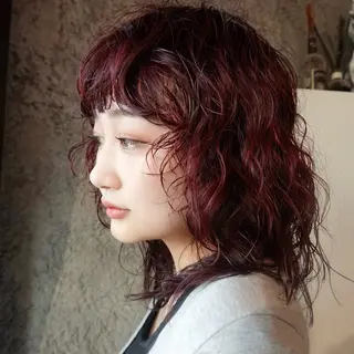 ミディアム カラー パーマ ﾌﾞﾚｲｽﾞ˚✧₊⁎ ﾚｲﾔｰToriのヘアスタイル