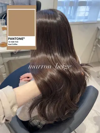 ロング 堤　葵生/透明感カラ ー/髪質改善縮毛矯正のヘアスタイル