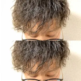 ショート パーマ メンズ カット スパのヘアスタイル