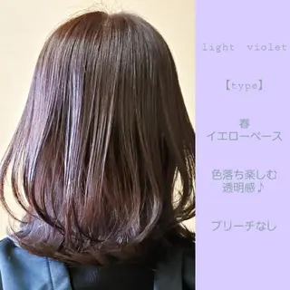 ミディアム カラー 髪質改善 常世田のヘアスタイル